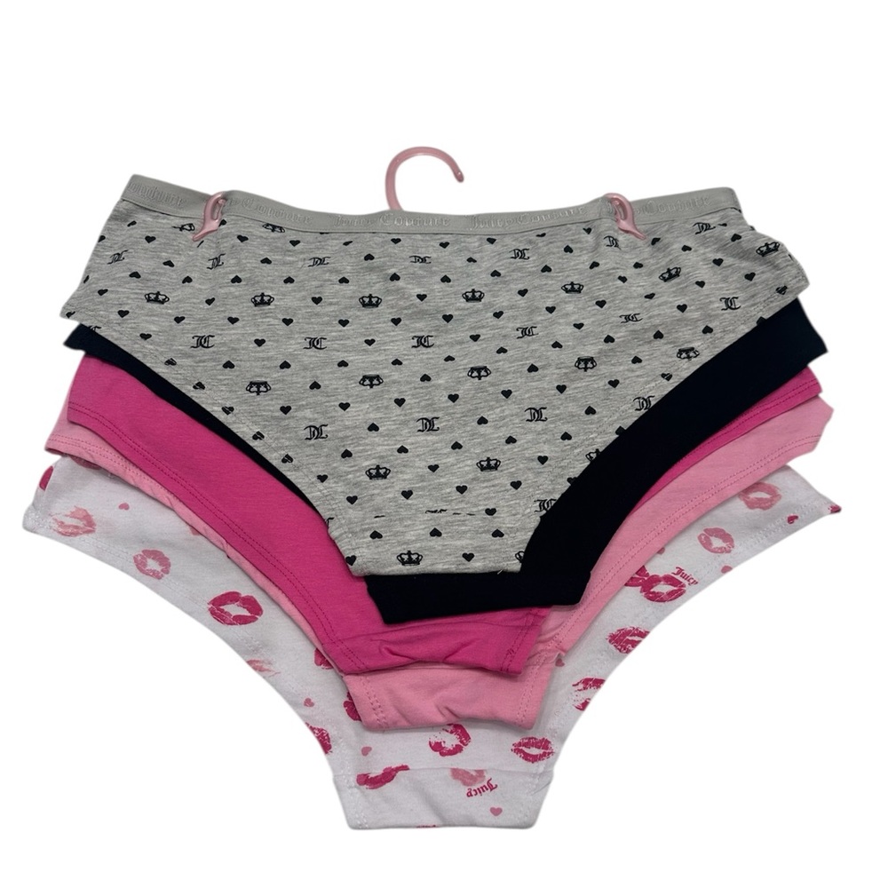 Juicy Couture 5Pack Women Underwear Panties Cheek Cotton Spandex Tag Free XL NWT - Picture 2 of 4